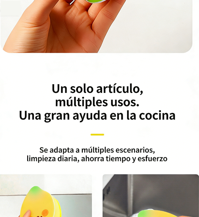 Dibujos animados de frutas de la serie 'Espon' para esponjas de cocina.