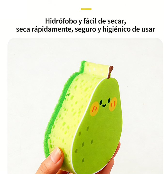 Dibujos animados de frutas de la serie 'Espon' para esponjas de cocina.