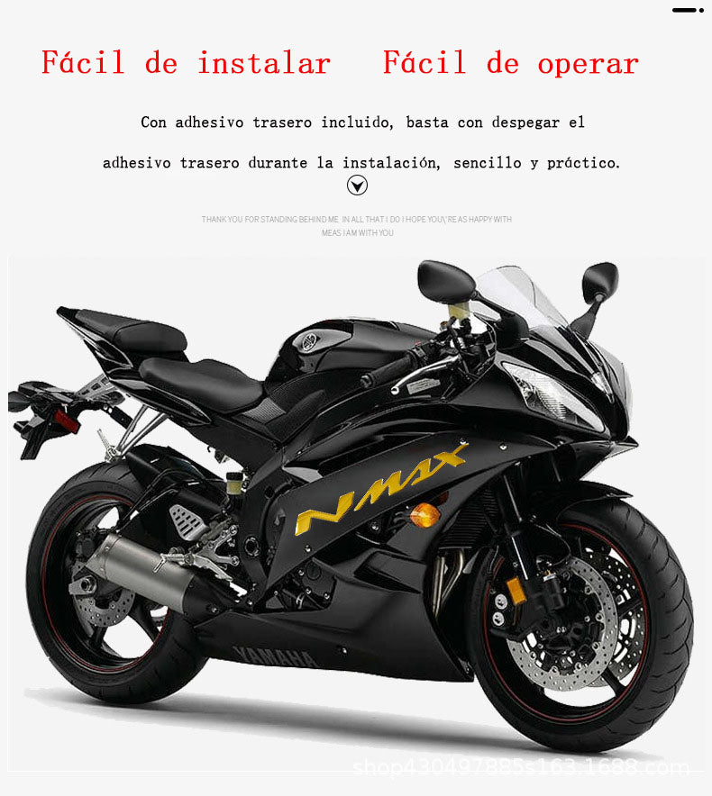 Adhesivos de motocicleta Yamaha modificados, adhesivos para automóviles YAMAHA NMAX 155, 150, 125