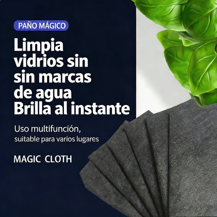 Paño para cristales: sin residuos, espejos impecables – limpieza fácil.