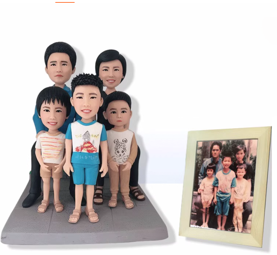 Custom Handmade Clay Figurine – Personalized Mini Sculpture from Photo