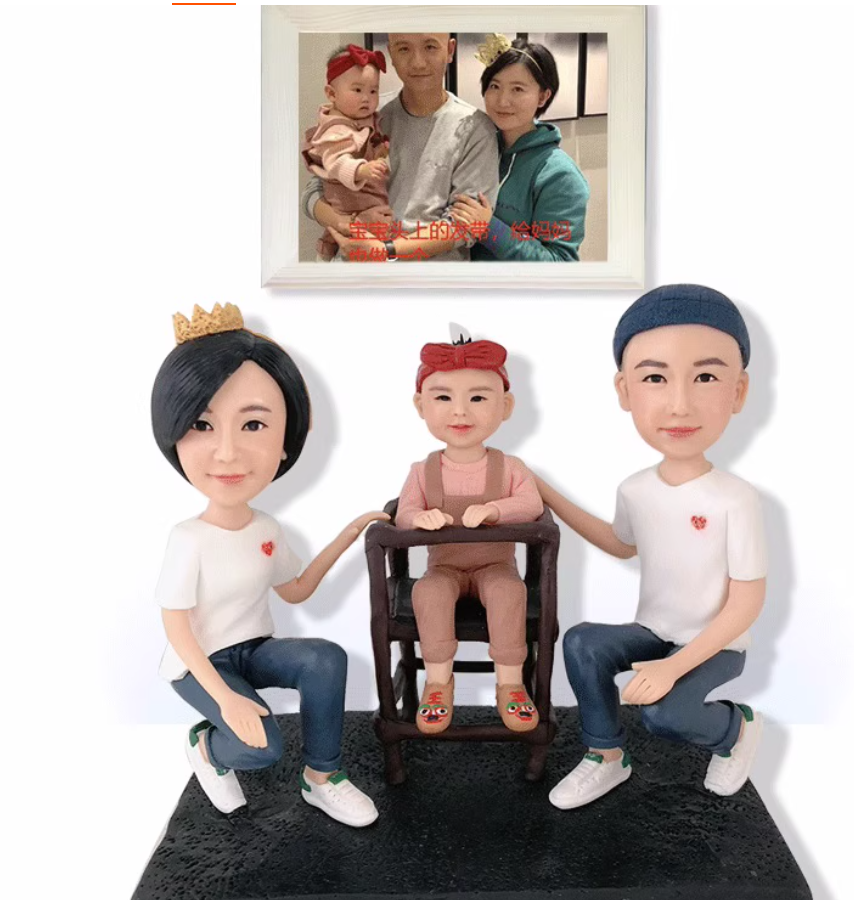 Custom Handmade Clay Figurine – Personalized Mini Sculpture from Photo
